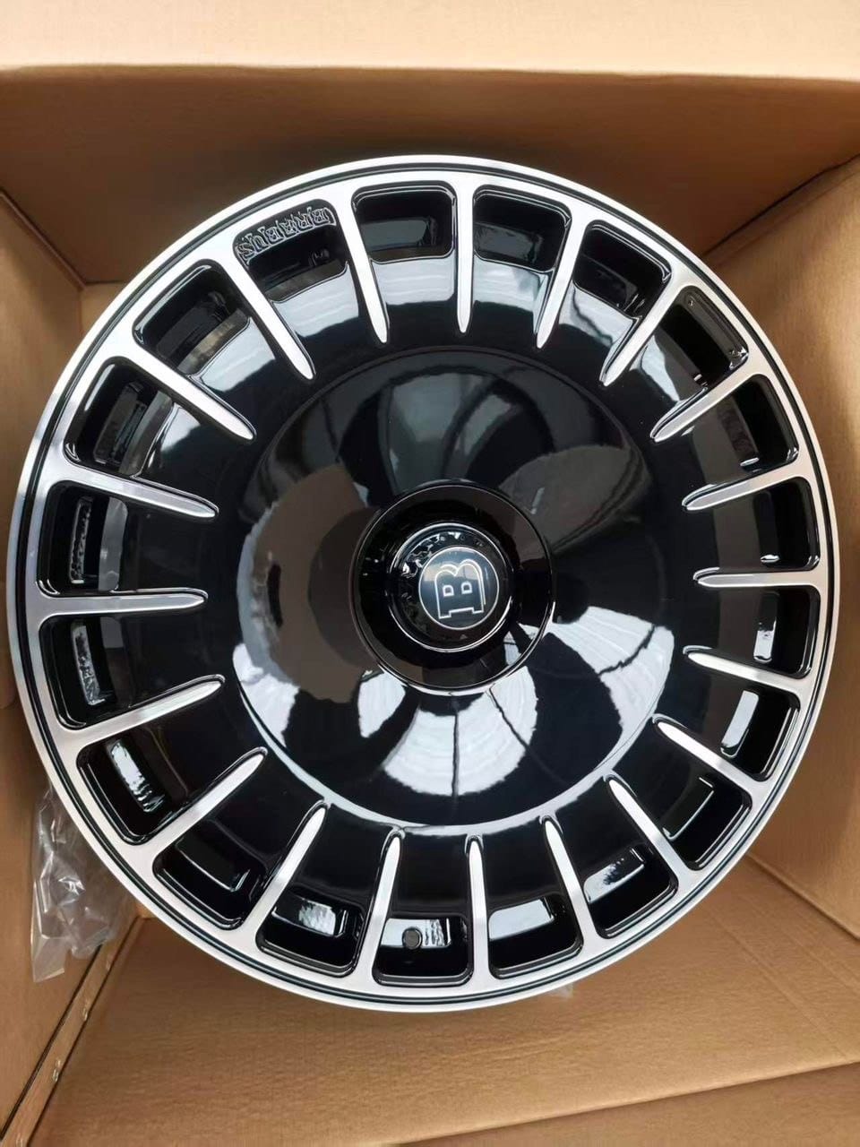 Black with polished face